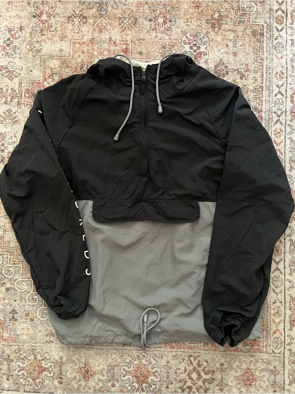 The Hundreds Black & Gray Half-Zip Windbreaker